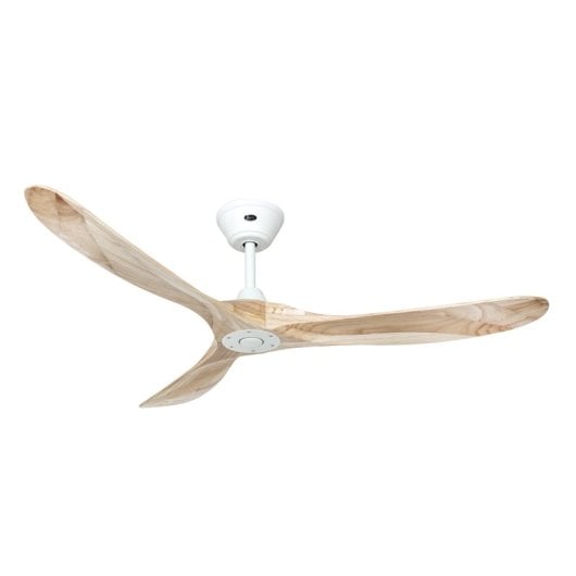 CasaFan 315214 Eco Original Deckenventilator mit Fernbedienung, 14 W, 152 cm, Naturholz/Weiß