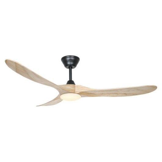 Ventilador de teto CasaFan 315265 Eco Genuino 152cm Madeira Natural Preto Luz