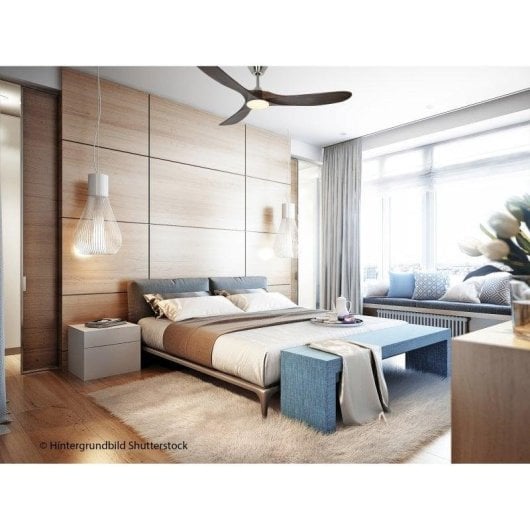 Ventilatore da soffitto CasaFan Eco Genuino-L 152cm LED Noce Cromo Telecomando