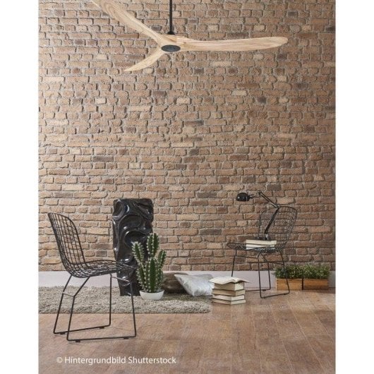 Ventilador de Teto CasaFan 318018 Eco Genuino 180cm Madeira Maciça Preto Controlo Remoto