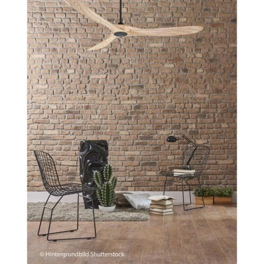 Ventilador de Teto CasaFan 318018 Eco Genuino 180cm Madeira Maciça Preto Controlo Remoto