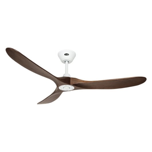 CasaFan 315213 Eco Véritable Ventilateur de Plafond avec Télécommande 14W 152cm Blanc/Noyer