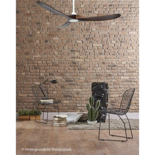 Ventilatore da soffitto CasaFan 315213 Eco Genuino 152cm 14W Bianco/Nogal con telecomando