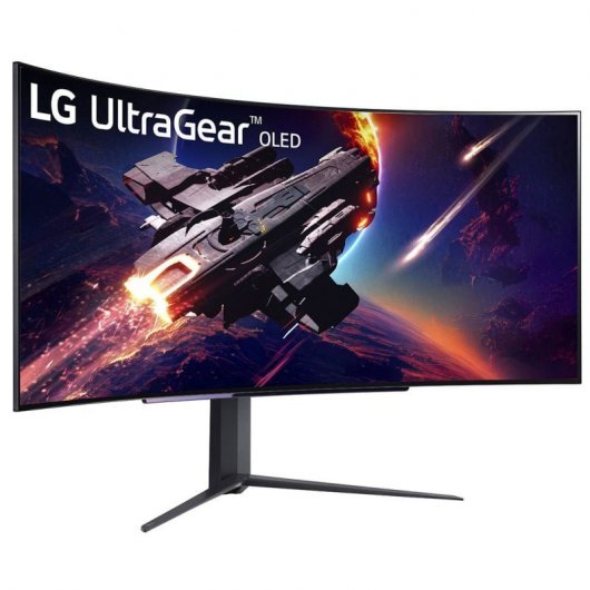 LG UltraGear 45GR95QE-B 44.5" OLED WQHD 240Hz G-Sync Compatible Curvo + 27QN880P-B 27" LED IPS QHD