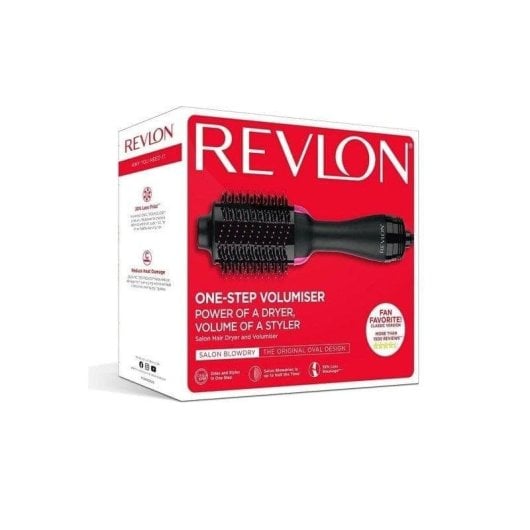 Warmluftbürste Revlon RVDR5222E 1100W Keramik Ionen 3 Temperaturstufen Kaltlufttaste Schwarz Rosa