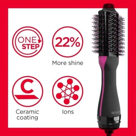 Sèche-cheveux Ionique Revlon RVDR5282UKE 800W 3 Températures Brosse Volumisante Noir