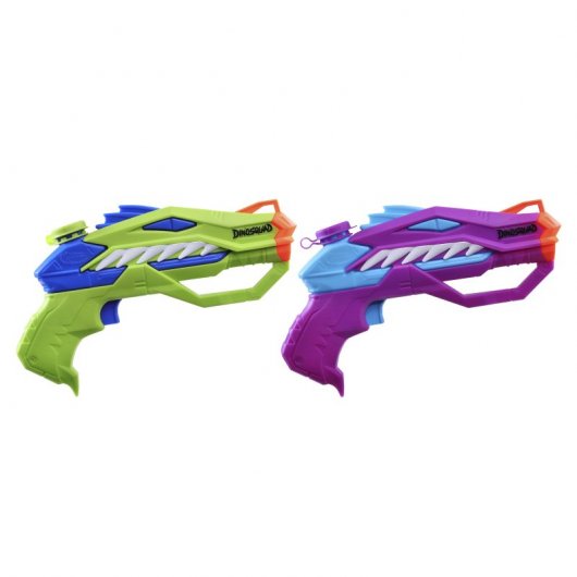 Hasbro Original Nerf Super Soaker Dinosquad Set Doble Raptor Surge