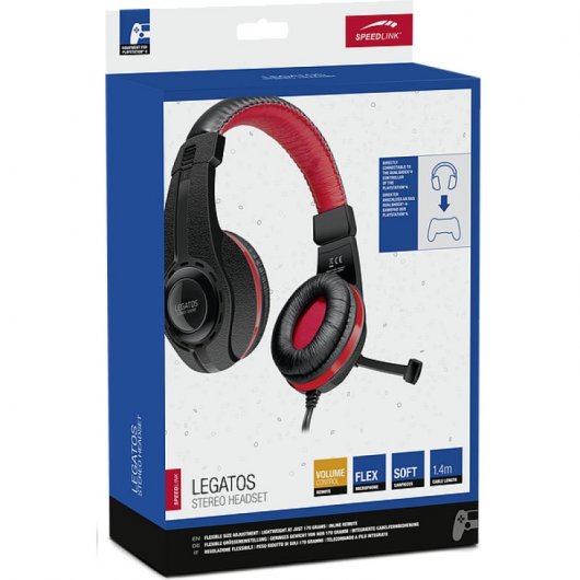 Speedlink Legatos Auriculares Gaming Negro/Rojo