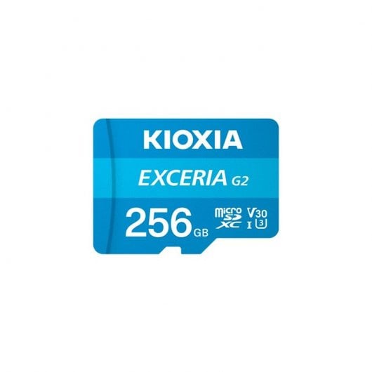Kioxia Exceria G2 MicroSDXC 256GB UHS-III U3 A1 V30 Clase 10 + Adaptador SD