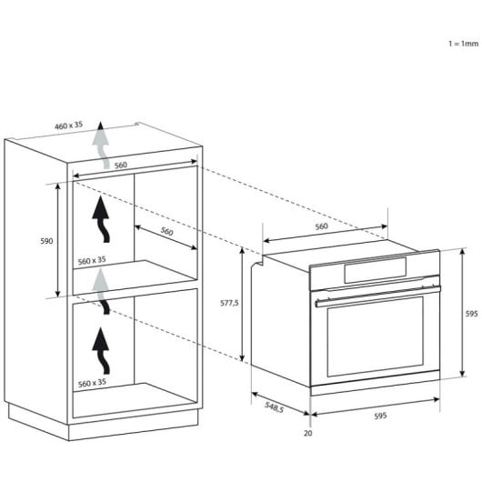 Candy Idea FIDCP X200 Four Conventionnel 70L A Inox