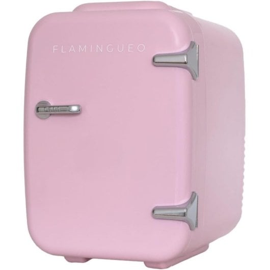 Flamingueo Mini Réfrigérateur 4L 12V/220V Fonction Chaud et Froid Rose