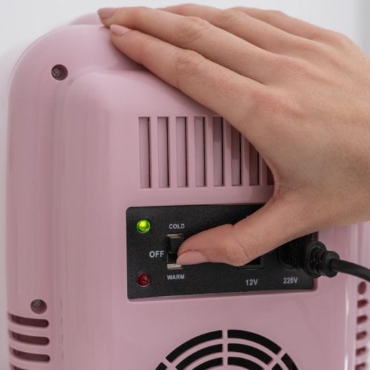 Flamingueo Mini Réfrigérateur 4L 12V/220V Fonction Chaud et Froid Rose