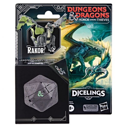 Hasbro Original Dungeons and Dragons Honor Among Thieves Dicelings Convertible Dice Black Dragon