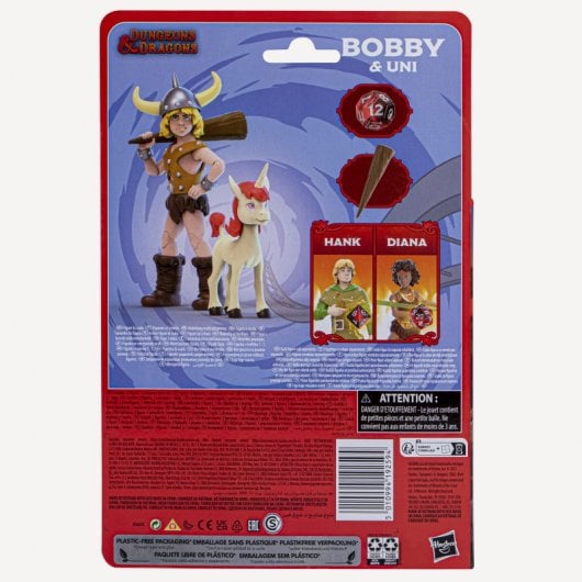 Hasbro Original Dragones y Mazmorras Serie Animada Clásica Bobby y Uni