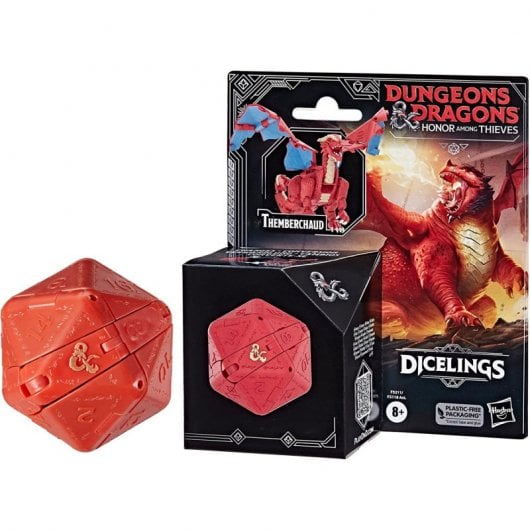 Hasbro Original Dragones y Mazmorras Honor Entre Ladrones Dicelings Dado Convertible Dragón Rojo