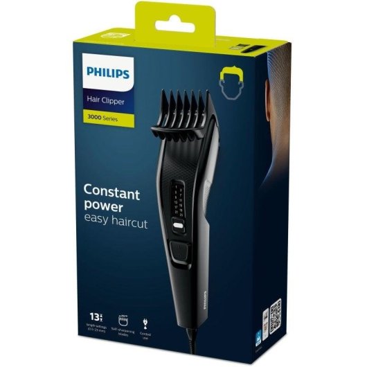 Tondeuse Philips Hairclipper Series 3000 HC3510/15 Met Snoer 13 Lengtes 2 Opzetkammen