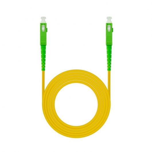 Nanocabo de Fibra Óptica SC/APC para SC/APC Monomodo Simplex LSZH 100m Amarelo