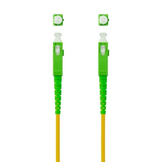 Nanocable Câble Fibre Optique SC/APC vers SC/APC Monomode Simplex LSZH 120m Jaune