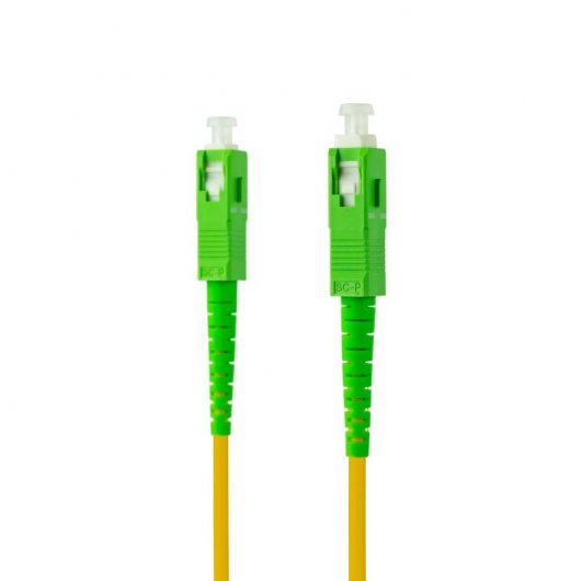 Nanocable Câble Fibre Optique SC/APC vers SC/APC Monomode Simplex LSZH 120m Jaune