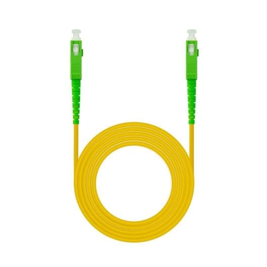 Cable de Fibra Óptica Nanocable SC/APC Monomodo Simplex 30 m Amarillo