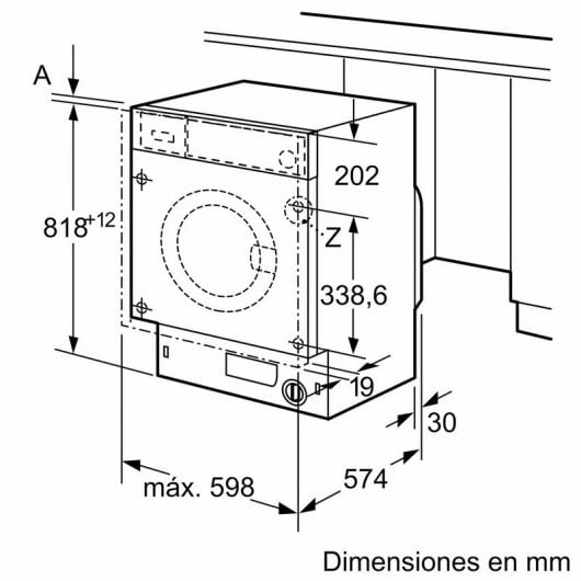 Bosch WIW24307ES Lavadora Integrable Carga Frontal 8Kg C