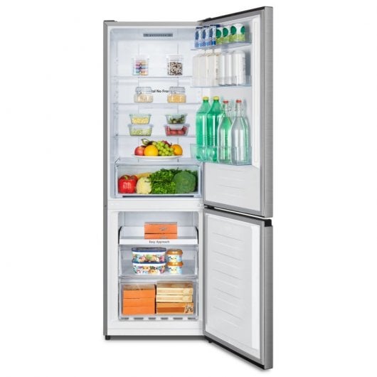 Hisense RB372N4ACE Kombi-Kühlschrank No Frost E Edelstahl