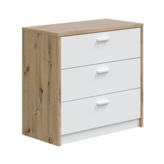 Home Heavenly Cory Escritorio Multifuncion con 3 Cajones Roble/Blanco