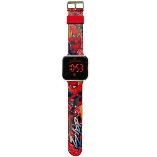 Orologio LED Spiderman con licenza per bambini