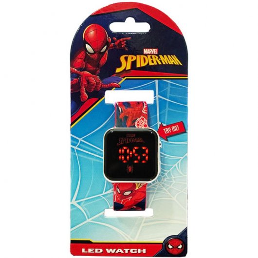 Orologio LED Spiderman con licenza per bambini