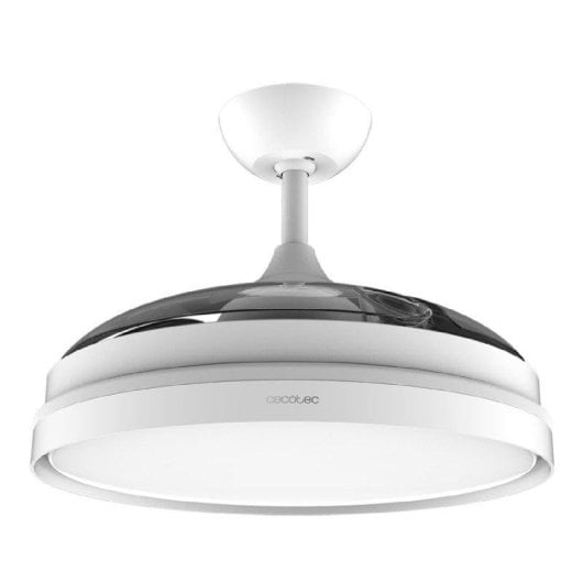 Ventilatore da soffitto Cecotec EnergySilence Aero 4280 Invisible White lame retrattili luce 40W