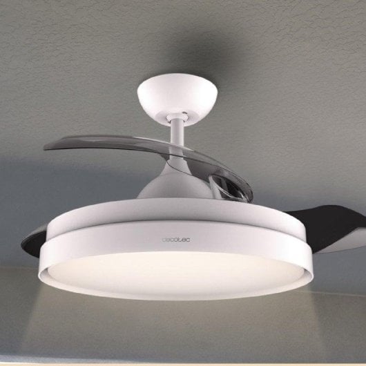 Ventilatore da soffitto Cecotec EnergySilence Aero 4280 Invisible White lame retrattili luce 40W