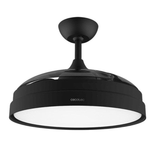 Ventoinha de Teto com Luz Cecotec EnergySilence Aero 4280 Invisible Black 40W 106cm 6 Velocidades Pás Retráteis Comando