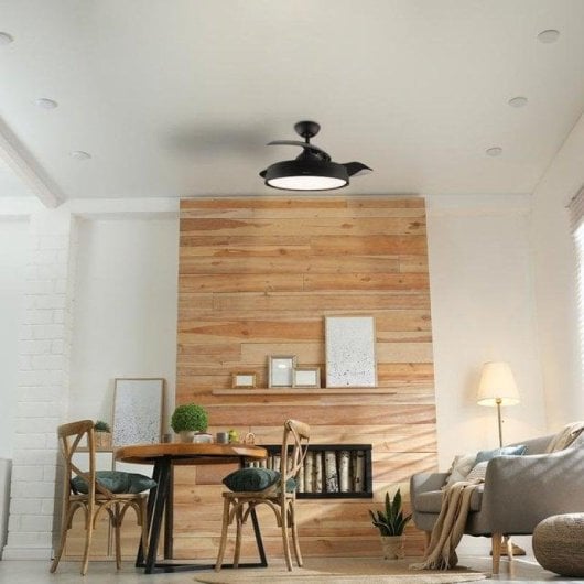 Ventilatore Cecotec EnergySilence Aero 4280 Invisible Black con Pale Retrattili, Luce, 40W, Telecomando