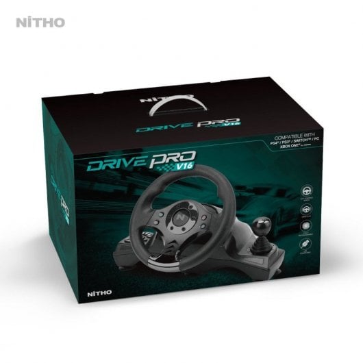 NiTHO Drive Pro V16 Volante de Carreras + Pedales para PC/PS4/Xbox/Switch