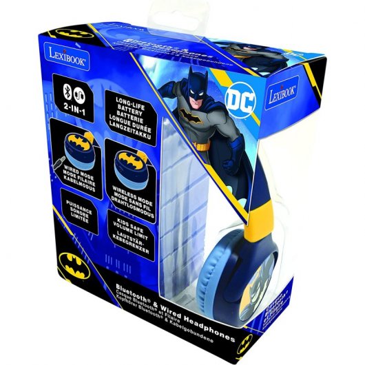 Lexibook Casque Bluetooth Enfant 2 en 1 Batman