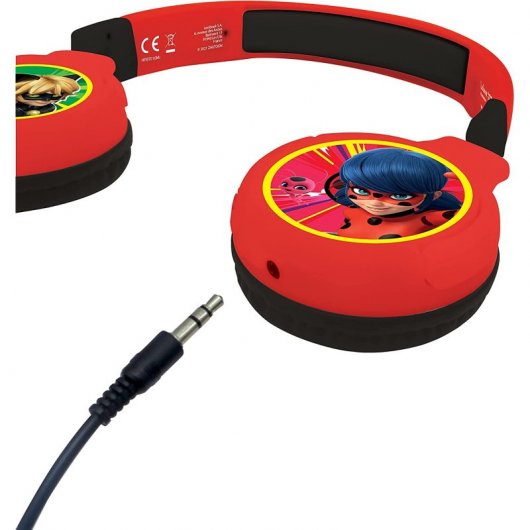 Lexibook Casque Bluetooth Enfant 2 en 1 Coccinelle
