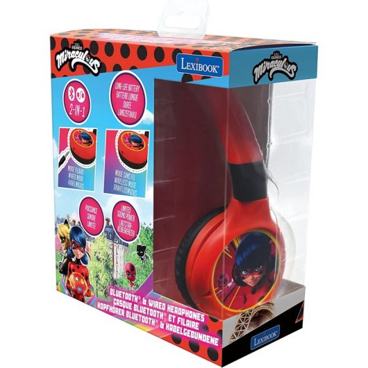 Lexibook Casque Bluetooth Enfant 2 en 1 Coccinelle