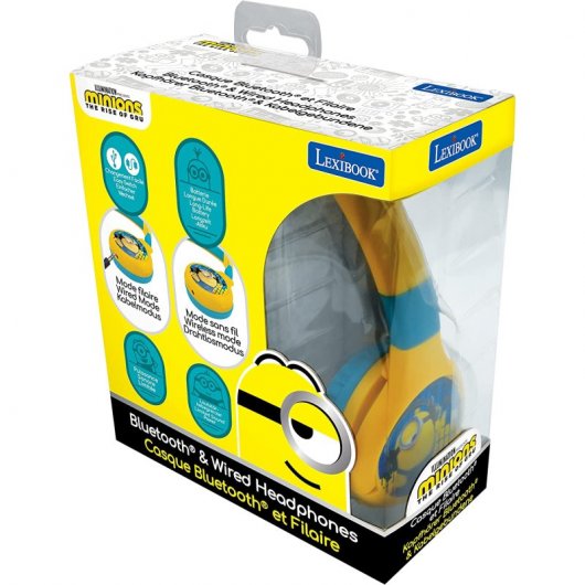 Lexibook Casque Bluetooth Enfant 2 en 1 Minions