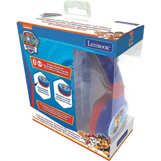 Lexibook Casque Bluetooth Enfant 2 en 1 Paw Patrol