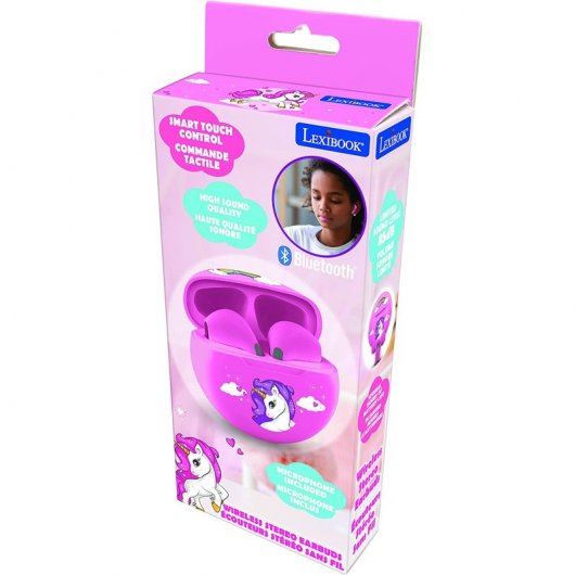 Lexibook Auriculares Infantiles Bluetooth Unicornio