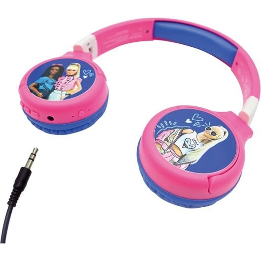 Lexibook Casque Bluetooth Enfant 2 en 1 Barbie
