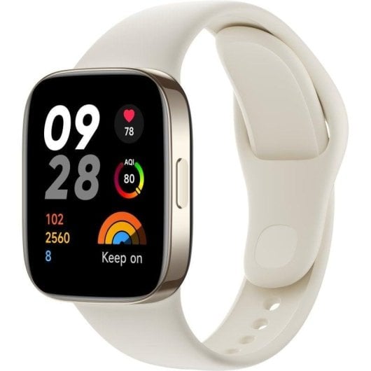 Xiaomi Redmi Watch 3 Bluetooth GPS 42mm AMOLED Marfim Tamanho Único Resistência Água 5ATM SpO2