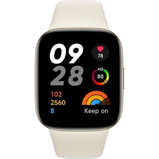 Xiaomi Redmi Watch 3 Bluetooth GPS 42mm AMOLED Marfim Tamanho Único Resistência Água 5ATM SpO2
