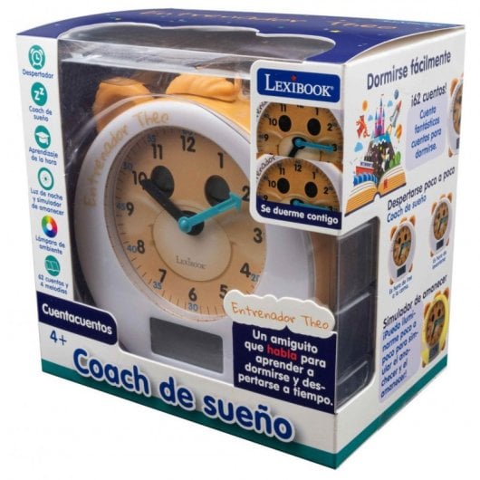 Lexibook Reloj Despertador con Entrenador de Sueño Theo Luz de Noche