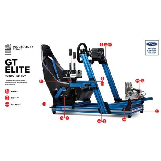 Next Level Racing GT ELITE FORD Wheel Plate Edition Cockpit Azul