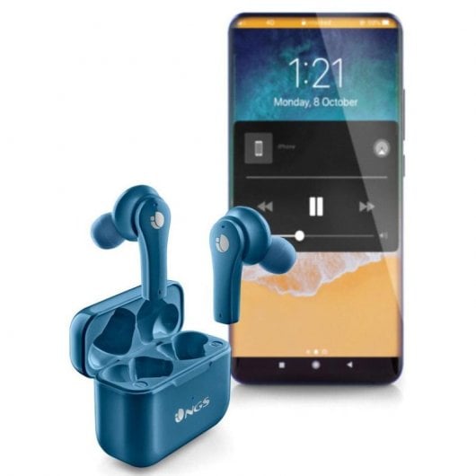 NGS ARTICA BLOOM Auricolare Wireless In-ear Musica e Chiamate USB tipo-C Bluetooth Blu