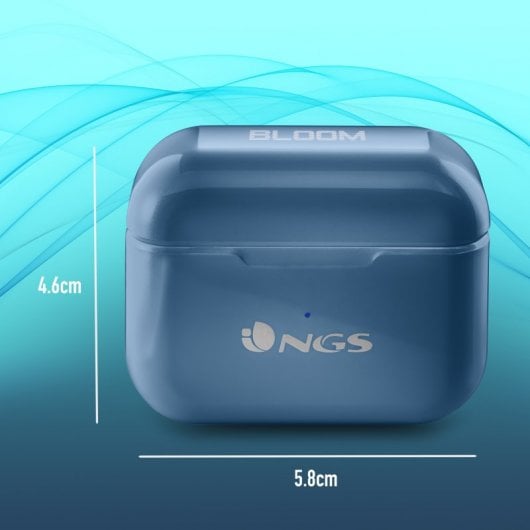 NGS ARTICA BLOOM Auricolare Wireless In-ear Musica e Chiamate USB tipo-C Bluetooth Blu