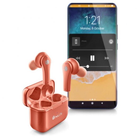 NGS Artica Bloom Auriculares Bluetooth TWS Coral