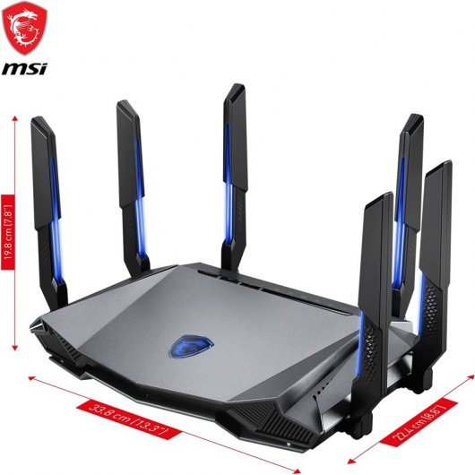 Router da gioco tri-band MSI RadiX AXE6600 WiFi 6E