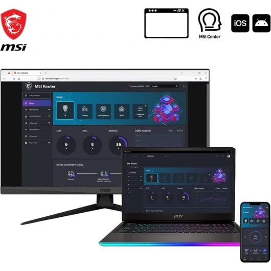 MSI RadiX AX6600 WiFi 6 Tri-Band Router Gaming